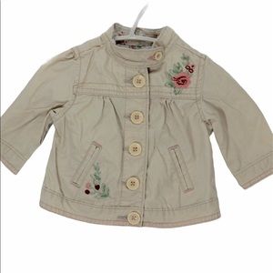 JOE FRESH Floral Embroidered Jacket 3-6 Months